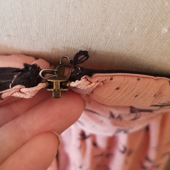 Forever 21 Boho Strapless Pink Bird Print Top - Picture 3 of 9